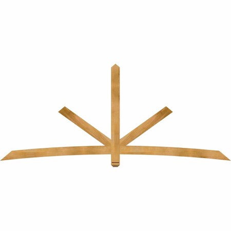 Ekena Millwork Alberta Rough Sawn Timber Gable Bracket, Western Red Cedar, 108"W x 45"H x 2"D x 4"F, 10/12 Pitch GBW108X45X0204ALB00RWR